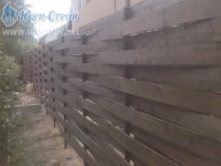 Забор из дерева Плетенка