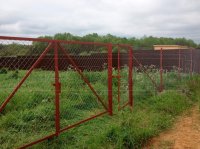 Забор из сетки-рабицы